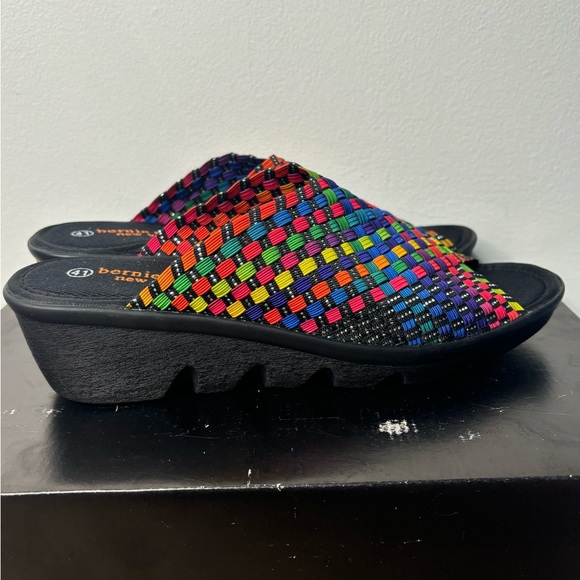 NWOT Bernie Mev Colourful Rainbow Weave Shoes Size EU 41 / Womens 10 - Picture 2 of 11